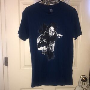 WWE Authentic Roman Reigns Rob Schamberger Blue Tee Size Small Unisex